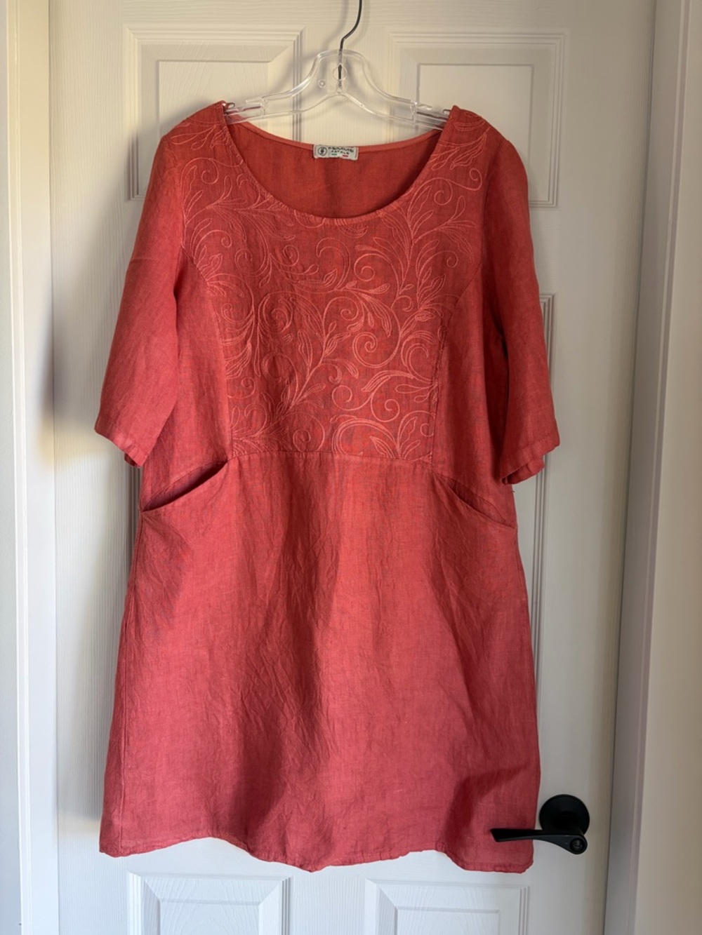 Femme Fatale || Linen Embroidered Dress